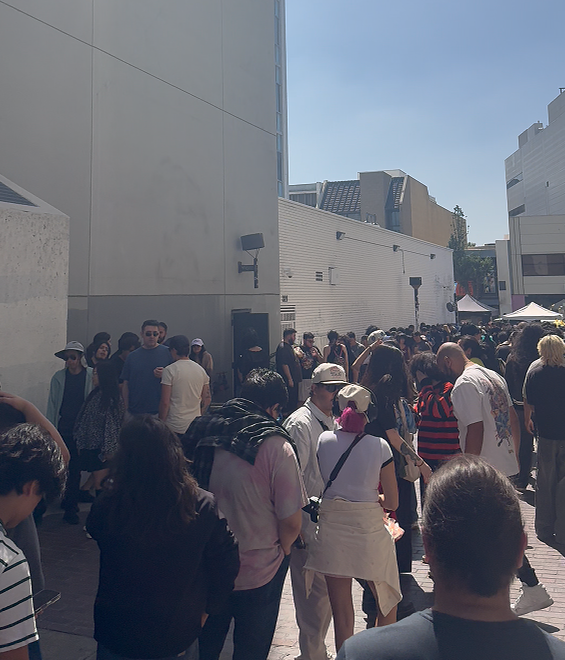 Crowd lined up for the Capcom Store pop-up in Little Tokyo
